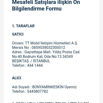 Türk Telekom Mobil Uygulamasından Paket Satın Alamıyorum.
