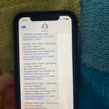 Vodafone Fazladan 9 Ek Paketi Sistemden Gönderip Faturaya Yansıtmak