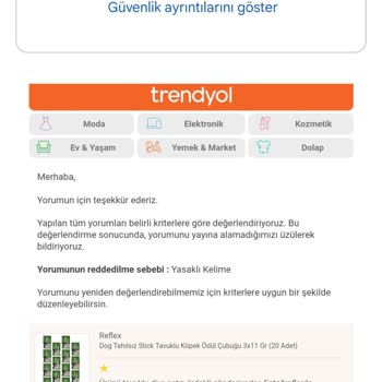 Trendyol Yanlış Gönderim Konusunda Yorumları Yayınlamıyor!
