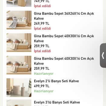 English Home Bilgi Dışında İptal