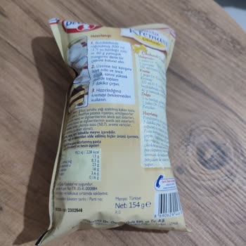 Dr. Oetker Paketi Şişmiş Pasta Kreması