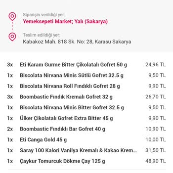 Yemeksepeti Mahalle Siparişi Ulaşmadan Teslim Edildi