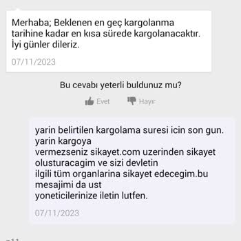 N11 Uzun Süren Kargolama Süresinden Sonra Gönderilmeyen Siparişler