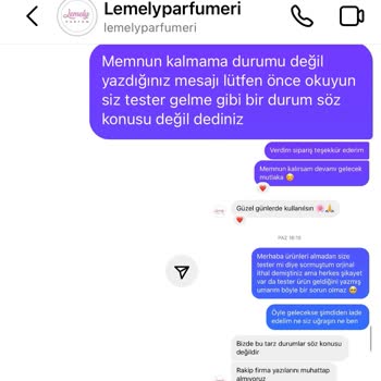 Lemely Parfüm Sahte Tester Parfüm Gönderildi