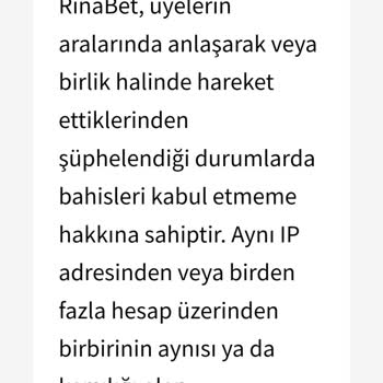 Rinabet Hesabımı Kapattılar Ve Kazancımı Ödemiyorlar