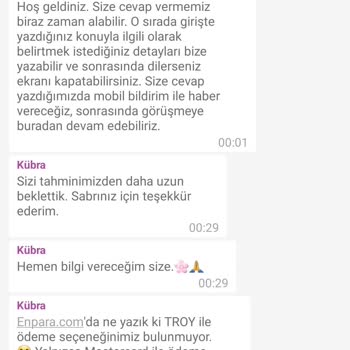 Enpara Müşteri Hizmetlerinde Troy Ödeme Sistemi Talebi