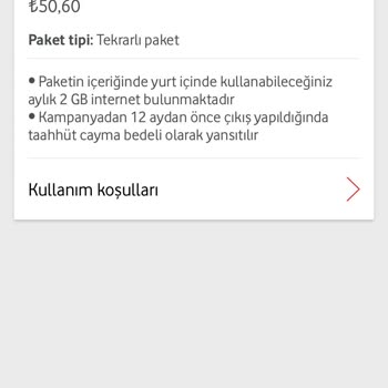 Vodafone Ek Paket İptali
