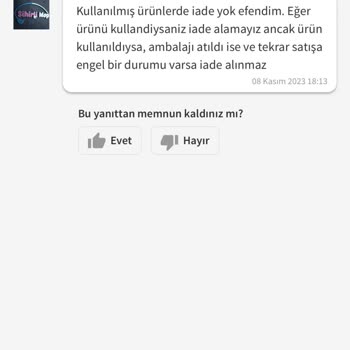 Trendyol İade Talebimin Kabul Edilmesini İstiyorum