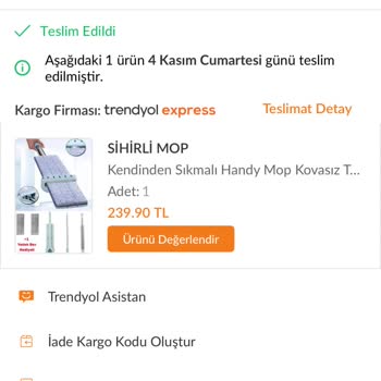 Sihirli Mop İade Talebimin Kabul Edilmesini İstiyorum