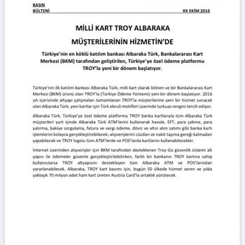 Albaraka Troy Kartı Oyalaması