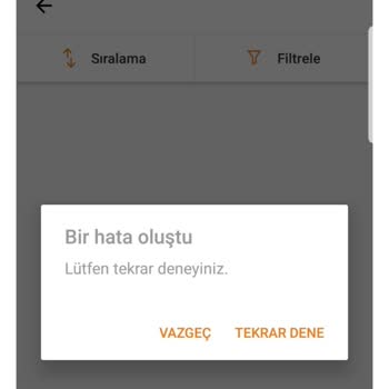 Trendyol Sürekli Hata Veriyor