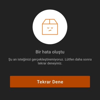 Trendyol Sürekli Hata Veriyor