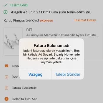 Trendyol Fatura Oluşturmuyor, Faturasız Ürün Satıyor