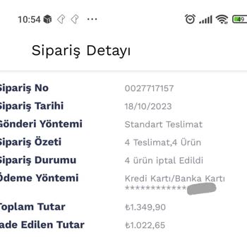 Penti İade Ücret Eksikliği