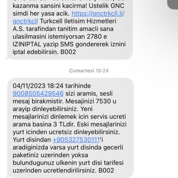 Vodafone Net 9008505429546 Tarafından Israrla Aramalar Yapılıyor. Her Gün Defalarca
