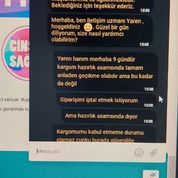 Watsons Müşteri Hizmetleri Ve Kargo Surunu