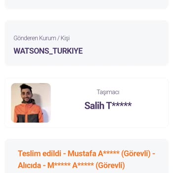 Watsons Mağazaya İstenilen Kargo Mağazaya Ulaşılmamış