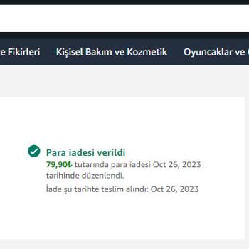 Amazon Ürün Ücret İadesi