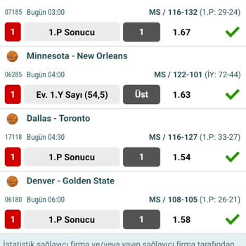 Kupon Sonuçlandırma Nesine.com