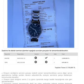 Saat & Saat Saatin Ücretinden Fazla Tamir Maliyeti Çıkarıyor!