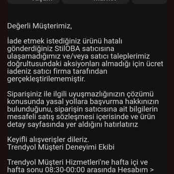Trendyol Un İade Fiyaskosu
