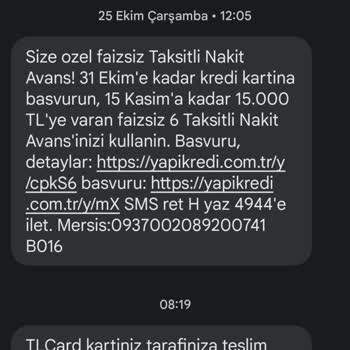 Yapı Kredi Bankası Adıma Kart Başvurusu