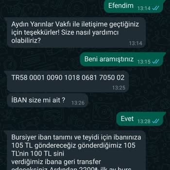 Aydın Yarınlar Vakfı Dekont Ve Burs