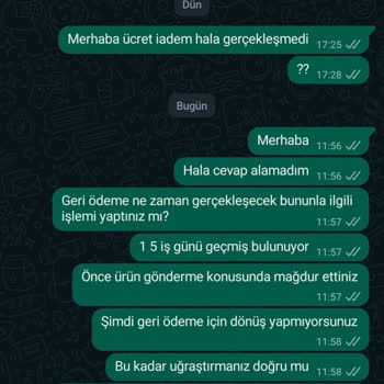 Nare Giyim Ürün Teslim Ve Para İade Mağduriyeti
