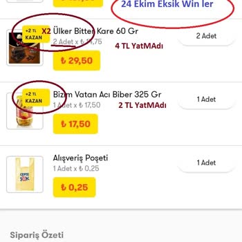 Şok Marketler Cep Te Şok Eksik Win, Fazla Çekilen Tutar