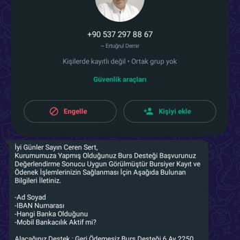 Anadolu Vakfı Burs Ve Yanıltıcı Olma İhtimali İçin Önlem