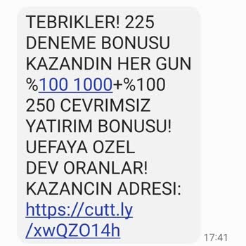 Cutt. Ly Bahis Sitelerinden Mesaj Gelmesi