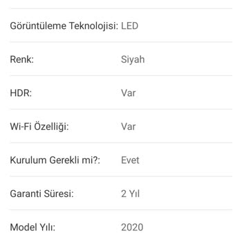 Onvo 55inc TV Şikayet