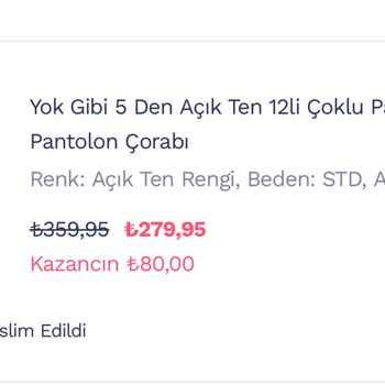 Penti Hatalı Ürün Gönderildi