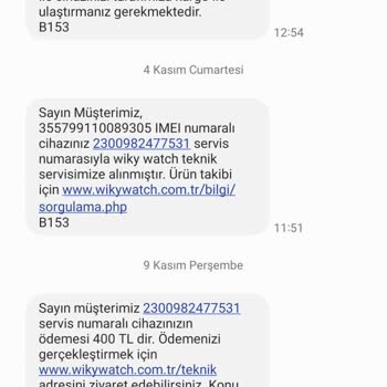 Wiky Watch Garanti Kapsamındaki Ürüne Ücretli Tamir Yapıyor