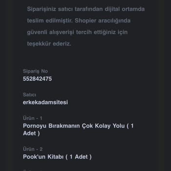 Shopier Erkek Adam Yayınları PDF Kitap Gelmedi