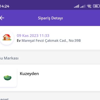 3 Saatte Gelmeyen Getir Kuzeyden Su