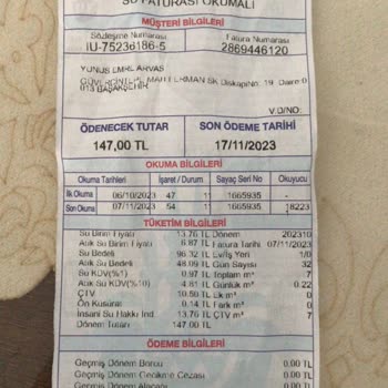 İSKİ Faturasına Yansıtılan Atık Su Bedeli Ve KDV'si