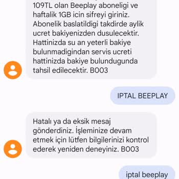 Beeplay Vodafone Hattımdan Abonelik Başlatıldı Ve Borç Çıkarıldı