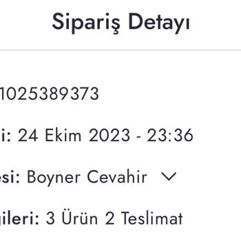 Boyner Mobil Uygulamasından Verilen Siparişin Teslim Edilmemesi Hk.