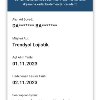 AGT Kurye (aynigunteslim.com) Kargo Teslimatıyla İlgili Sorun
