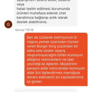 Burger King Bayat Ürünleri Müşteriye Yolluyorlar