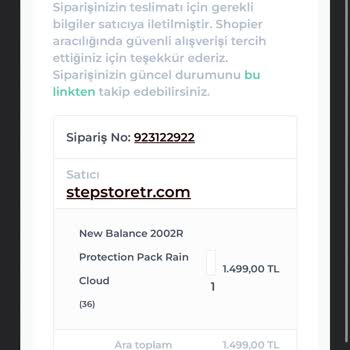 Stepstoretr Yanlış Gönderilen Ürün Ve Ücret İadesi Talebi