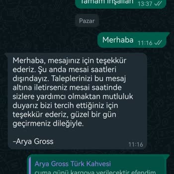 Arya Gross Paramı İade Etmiyor!