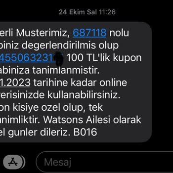 Watsons Kuponları Hata Veriyor Kullanamıyorum!