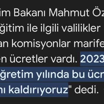 Milli Eğitim Bakanlığı (MEB) Anaokulu Aidat Ücretinin İstenmesi