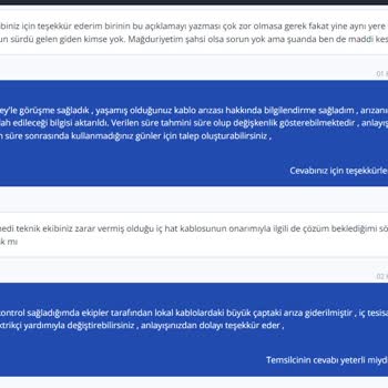 TurkNet Sorun Bizde Değil Sizde Diyen Destek Merkezi