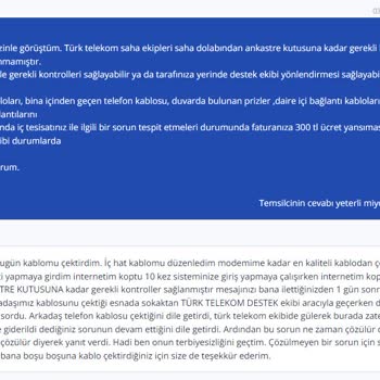 TurkNet Sorun Bizde Değil Sizde Diyen Destek Merkezi
