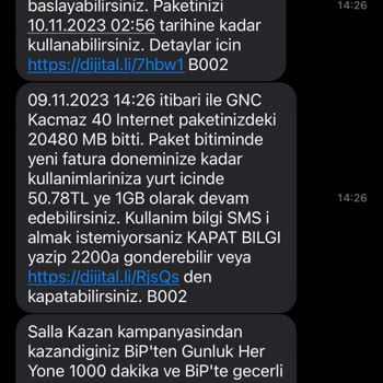 Turkcell Paket Aşımı Ve Akıllı Fatura Sorunu