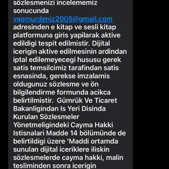 Su Kitap Dağıtım Su Kitap İade Hakkımı Elimden Aldı