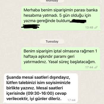Appleturkiye.com (özel) İade Parasını Geri Yatırmadılar